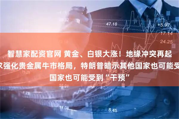 智慧家配资官网 黄金、白银大涨！地缘冲突再起，避险需求强化贵金属牛市格局，特朗普暗示其他国家也可能受到“干预”